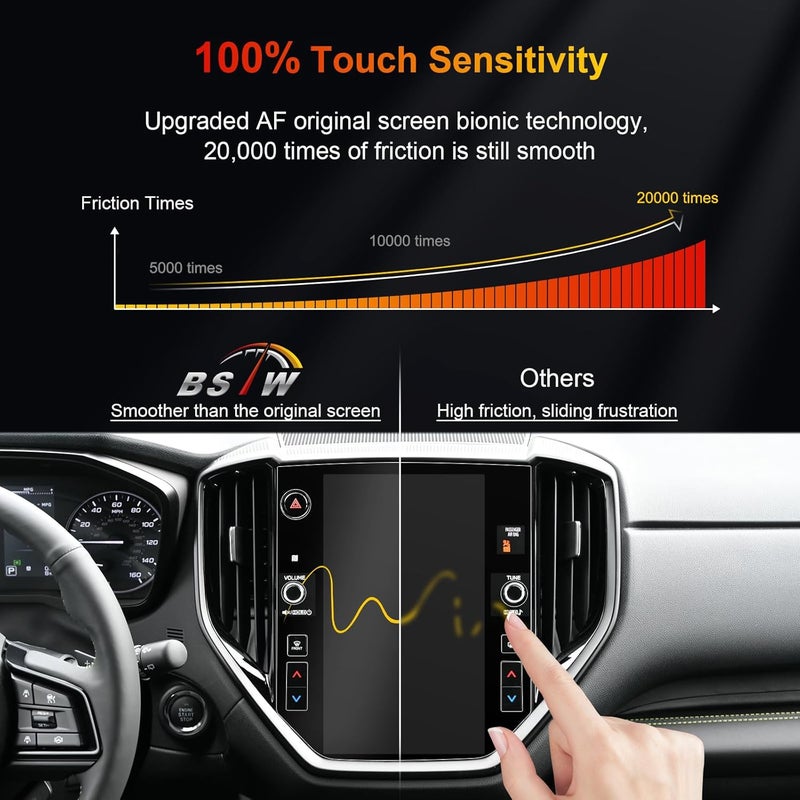 BSTW for Subaru Ascent Screen Protector 2025 Matte for 2023-2026 Ascent Premium/Limited 11.6-in for 2025 Subaru Ascent Accessories 9H Anti Glare Tempered Glass Protective Film (Ascent 11.6-In Matte) - Image 4
